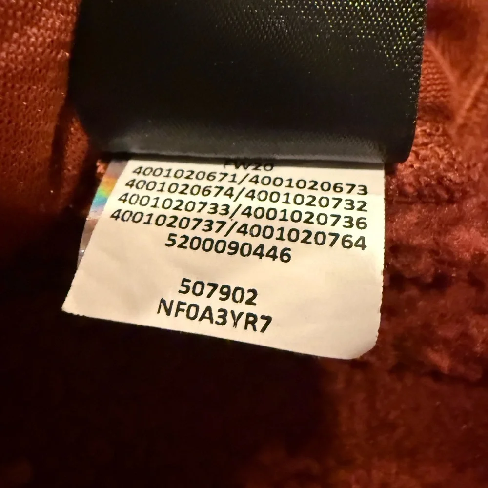 The North Face Gordon Lyons Full Zip Fleece Sweater Jacket Brandywine Orange L